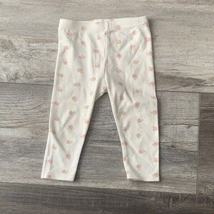 Lily & Jack Charming Cream Leggings with Apple Accent pants